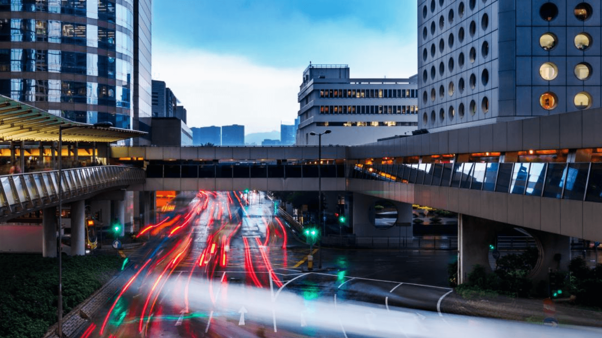 Hong Kong Traffic View Background Image